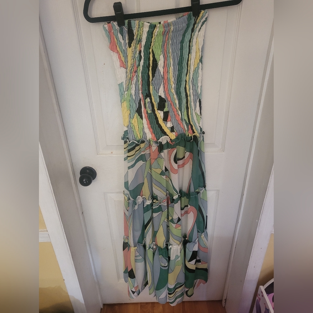 Colorful Abstract Patterned Dress - Picture 5 of 7